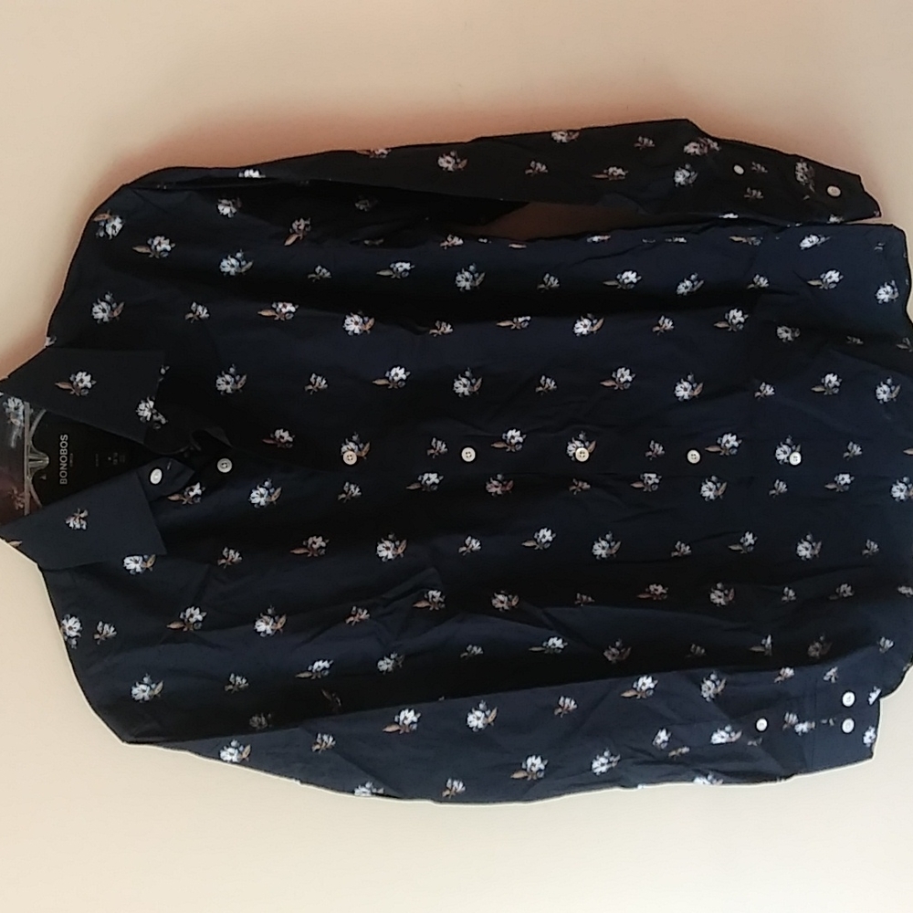 Bonobos button down shirt, blue, size M slim